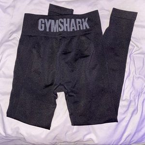 basic black gym shark leggings